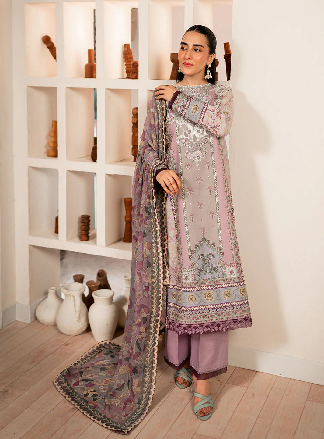 Mushq Unstitched Roheenaz Selene Lavender 5