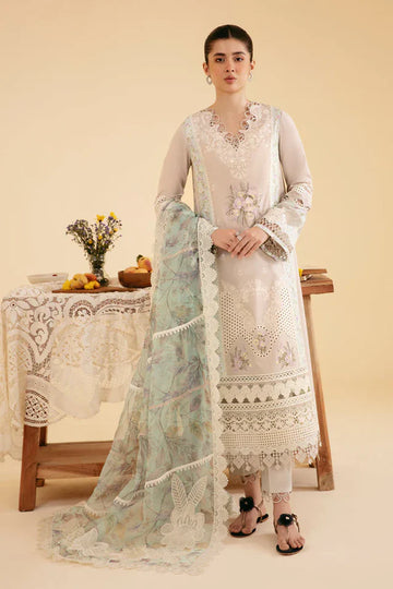 Qalamkar Unstiched  Qlinekari Chikankari Lawn SQ-13 AYSEL