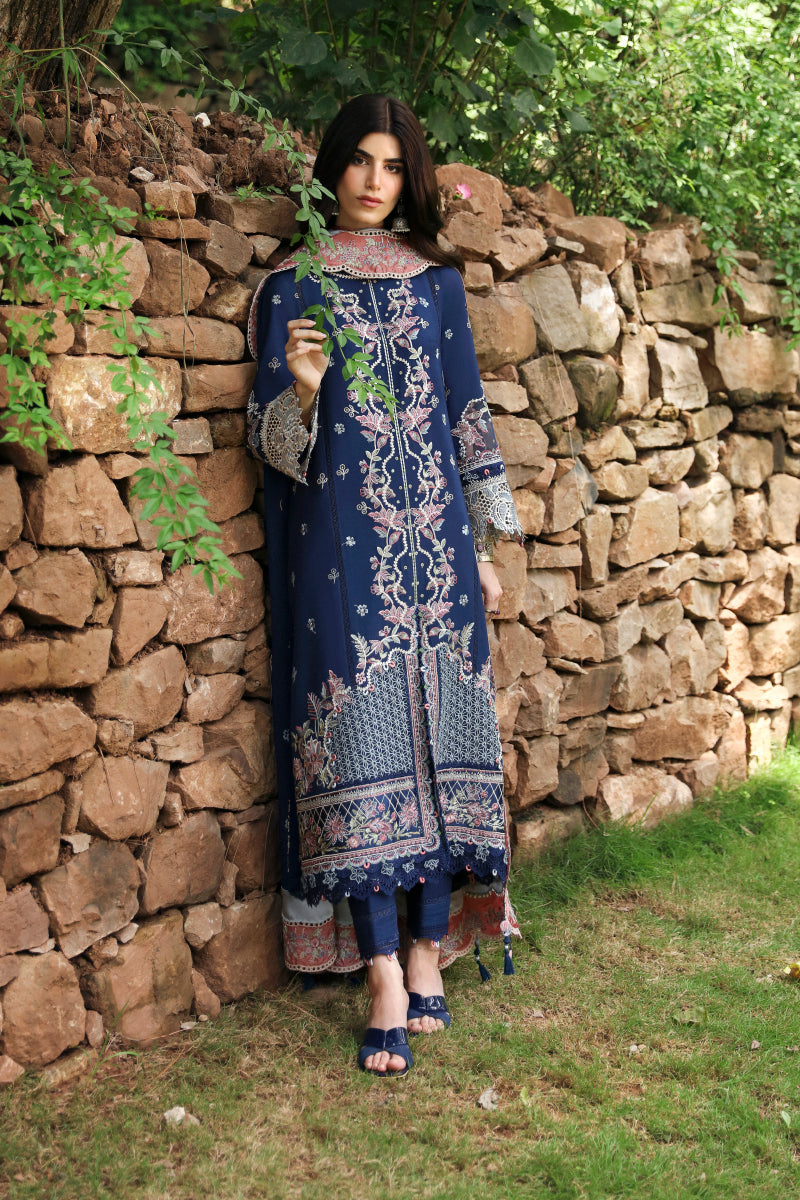 Qalamkar Unstitched Qlinekari Linen 2024 CADHLA LM-06