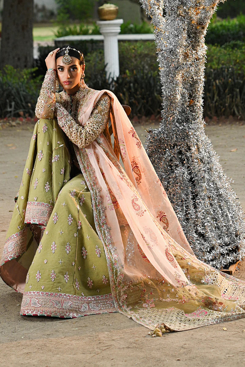 Qalamkar Unstitched  Wedding Formals Halena