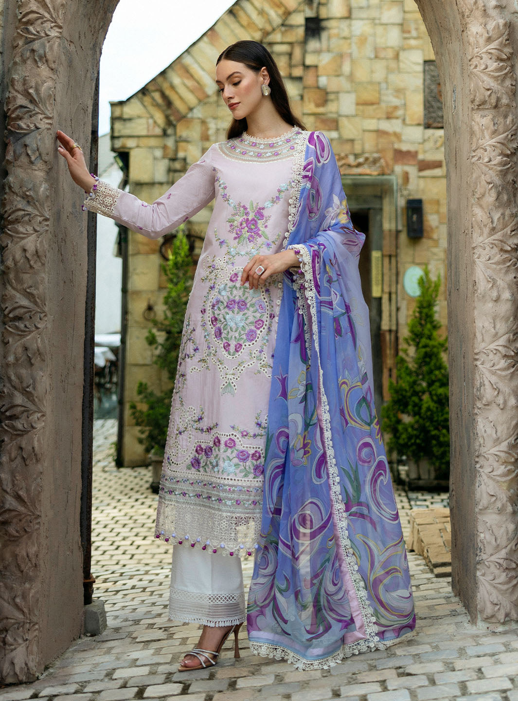 Roheenaz Flanerie Lawn'25 Eugenia-1A Unstitched Dyed Lawn