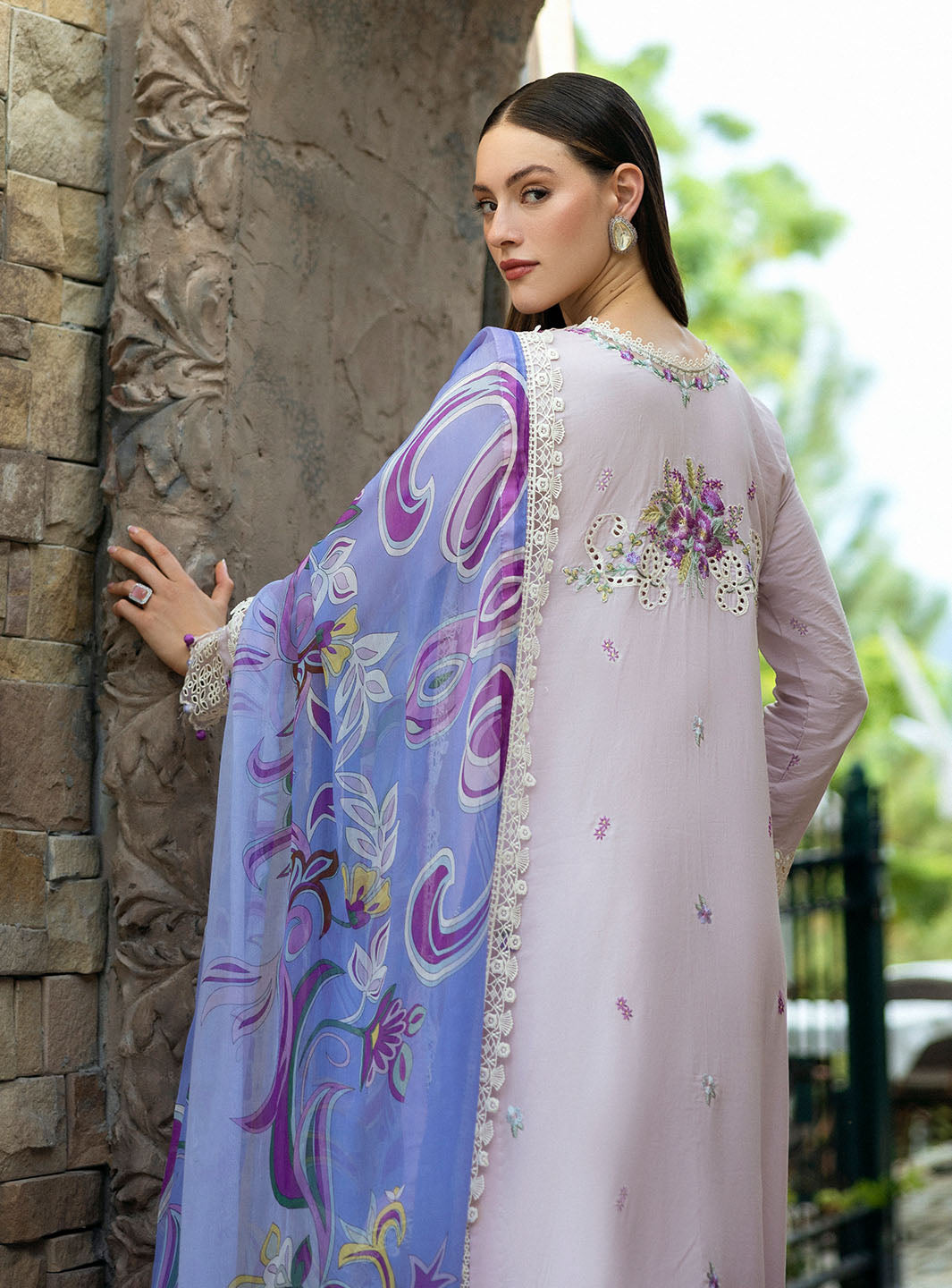 Roheenaz Flanerie Lawn'25 Eugenia-1A Unstitched Dyed Lawn