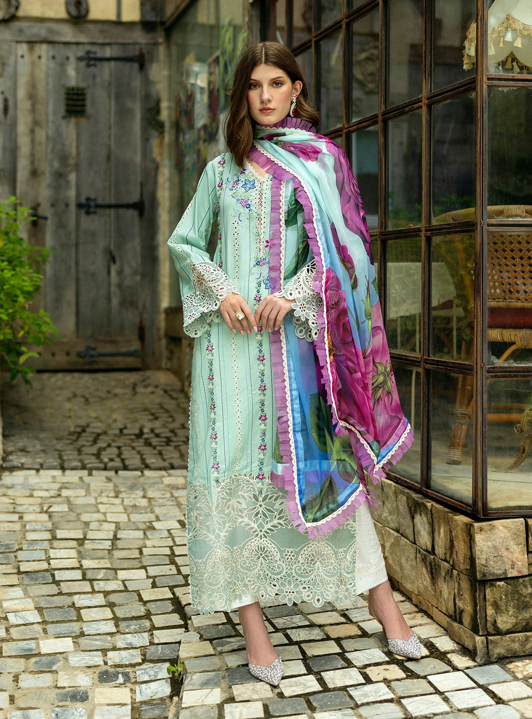 Roheenaz Flanerie Lawn'25 Aurinda-2A Unstitched Dyed Lawn