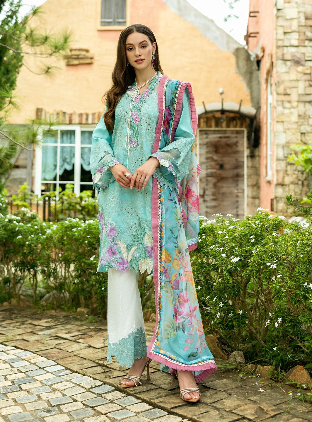 Roheenaz Flanerie Lawn'25 Helene-3B Unstitched Dyed Lawn