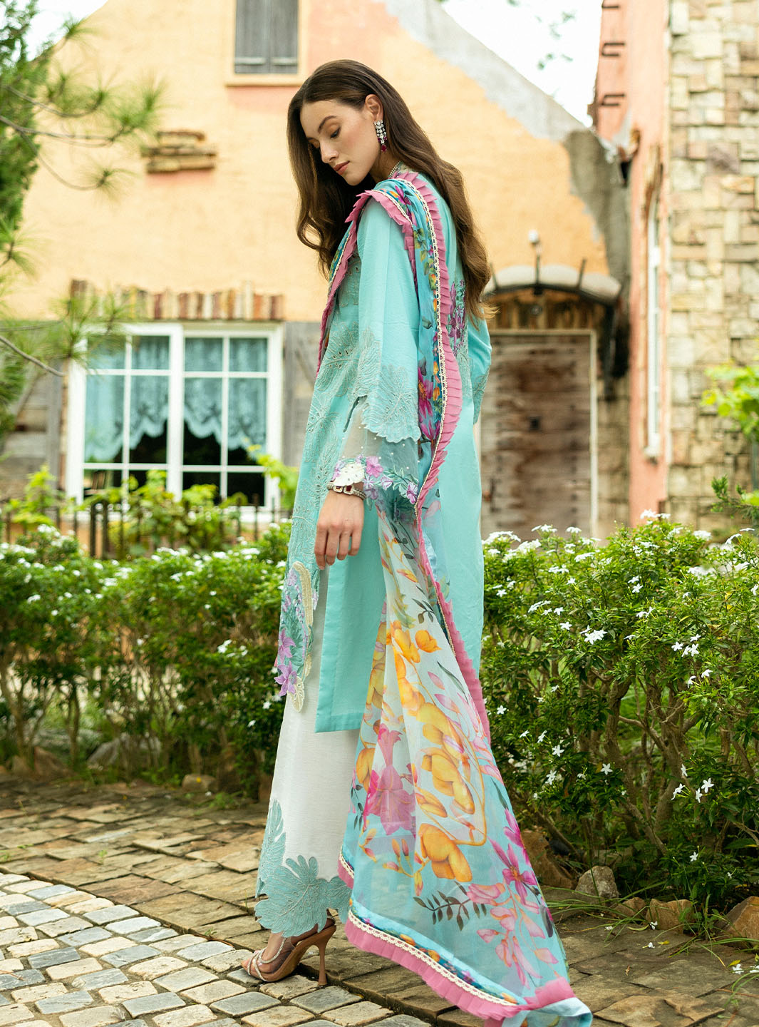 Roheenaz Flanerie Lawn'25 Helene-3B Unstitched Dyed Lawn