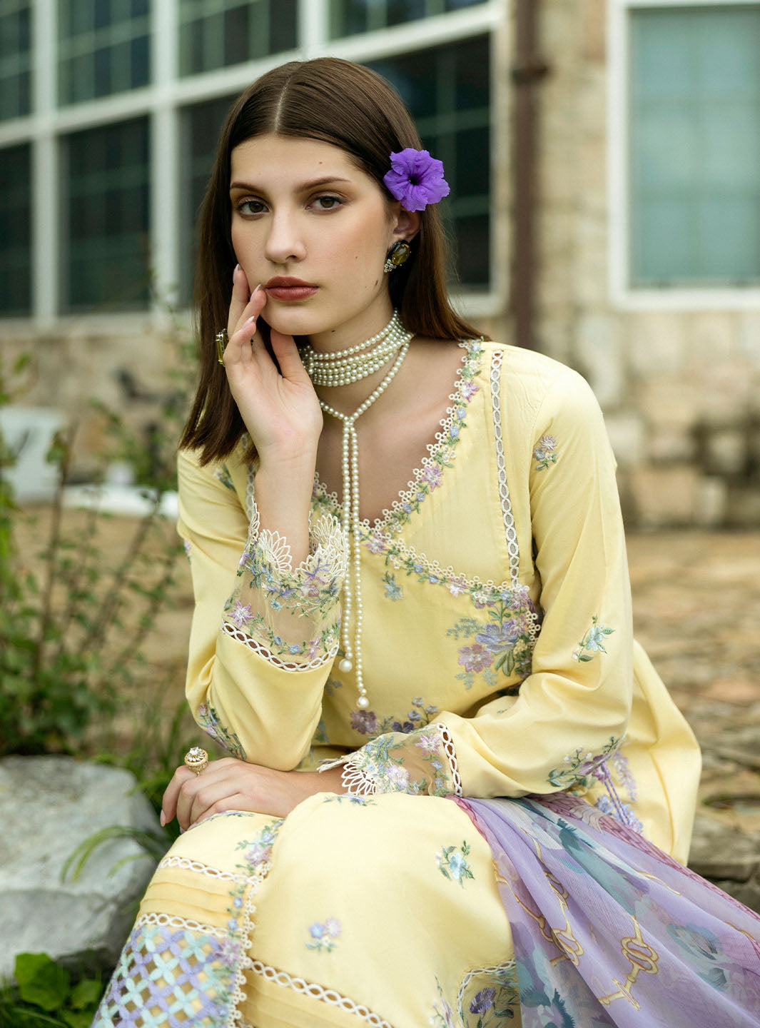 Roheenaz Flanerie Lawn'25 Gisele-4A Unstitched Dyed Lawn