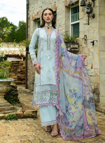 Roheenaz Flanerie Lawn'25 Emilie-4B Unstitched Dyed Lawn