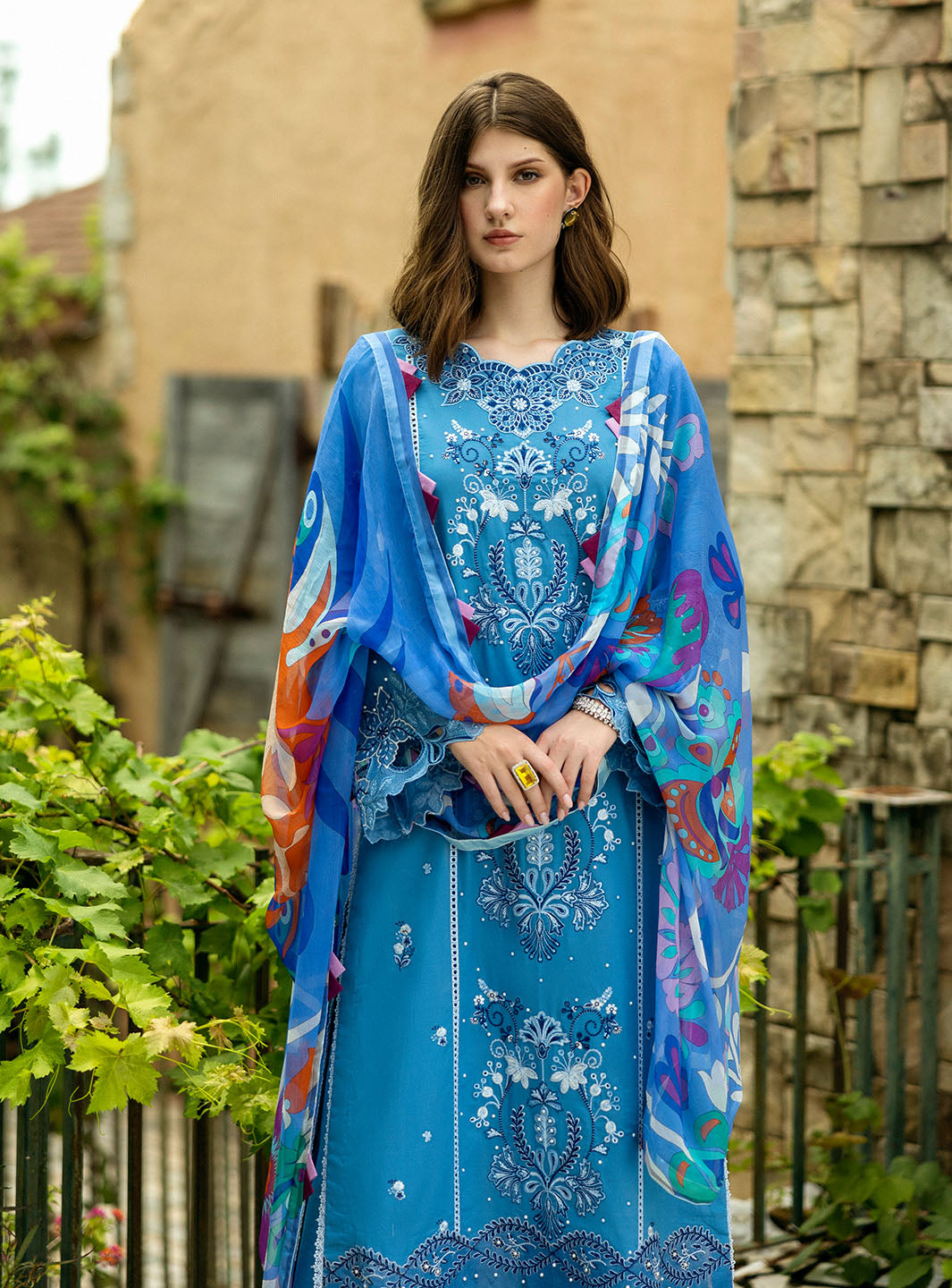 Roheenaz Flanerie Lawn'25 Noemi-6B Unstitched Dyed Lawn