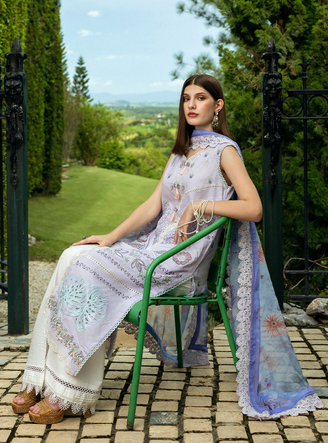 Roheenaz Flanerie Lawn'25 Juana-8B Unstitched Dyed Lawn