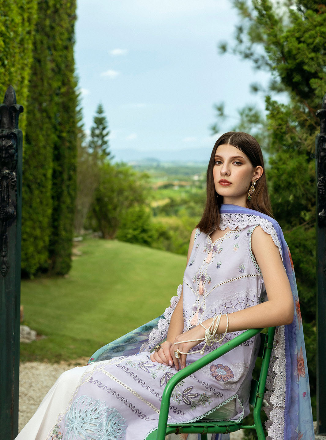 Roheenaz Flanerie Lawn'25 Juana-8B Unstitched Dyed Lawn