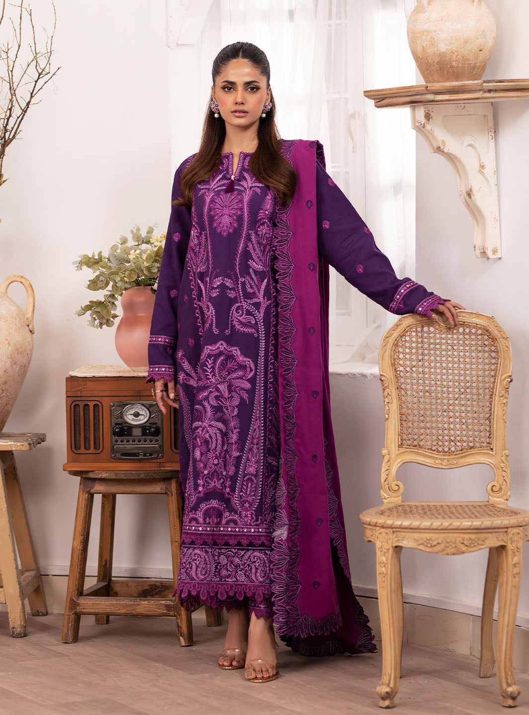 Roheenaz Unstitched Meraki Winter Linen '24 – Naomi