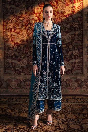 Qalamkar Unstitched Velvet Edit 2024 LIYANA