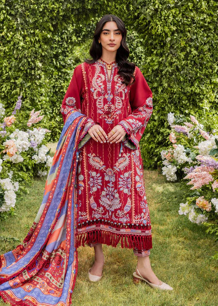 Sadaf Fawad Khan Unstitched Siraa Lawn Collection 2024 SUZANI (B)