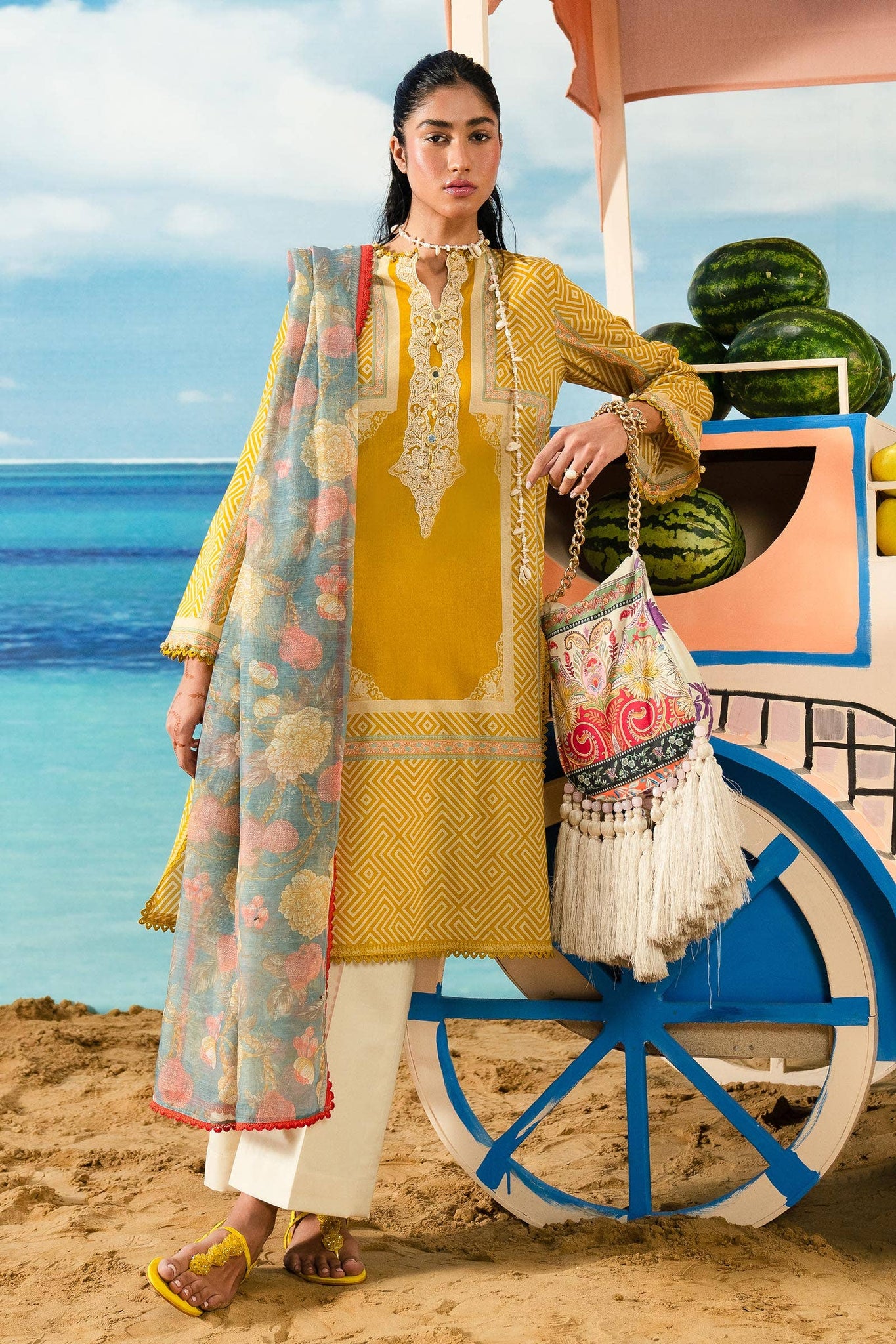 Sana Safinaz  Unstitched Suit Mahay Summer Vol-II 17A