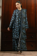 Cross Stitch Daily Unstitched Collection BLUE WAVE-3 PC PRINTED LAWN SUIT