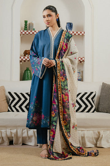 Cross Stitch Daily Unstitched Collection MIDNIGHT TIDE-3 PC PRINTED LAWN SUIT