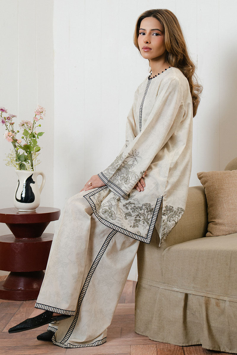 Cross Stitch Daily Unstitched Collection BISQUE TALE-2 PC PRINTED LAWN SUIT