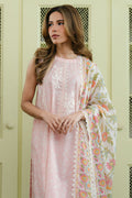 Cross Stitch Daily Unstitched Collection SOFT PINK-3 PC PRINTED LAWN SUIT